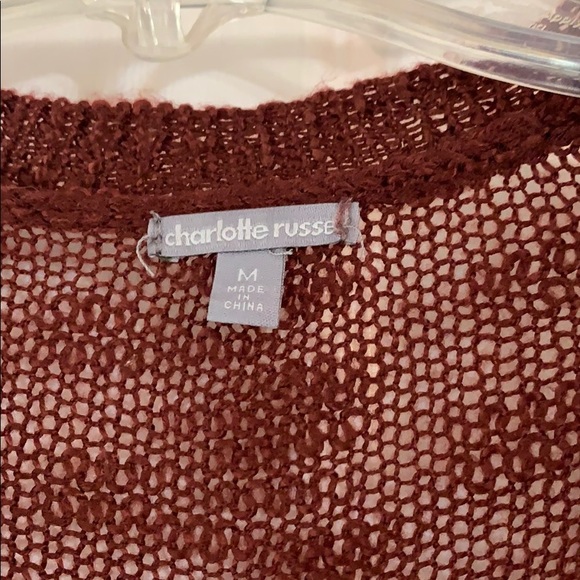 Charlotte Russe Burgundy Knit Studded Cardigan - Picture 4 of 4